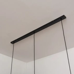 Lampada a sospensione con cavo SOLANO 3xE27/15W/230V nero/cromo lucido