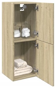 Mobile Da Bagno Rovere Sonoma 30x30x80 Cm Legno Multistrato /