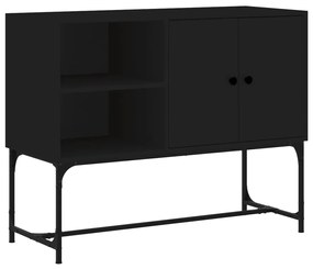 Credenza nera 100x40x79,5 cm in legno multistrato