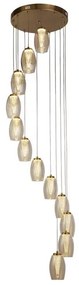 Cyclone 12lt pendant - metallo bronzo e bicchiere di champagne