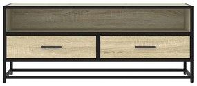 Mobile tv rovere sonoma 100x34,5x40cm legno multistrato metallo