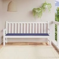 Cuscino Panca da Giardino Blu Marino 200x50x3 cm Tessuto Oxford 378544