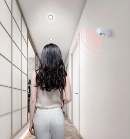 Aigostar - Sensore di movimento a infrarossi da esterno 230V IP44 bianco