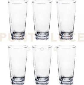 Tumbler bicchieri alti set 6 pezzi trasparenti