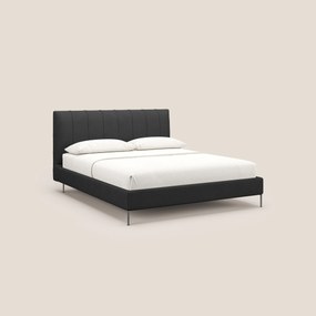 Calliope letto imbottito piedini alti completamente sfoderabile in tessuto smacchiabile T17 antracite