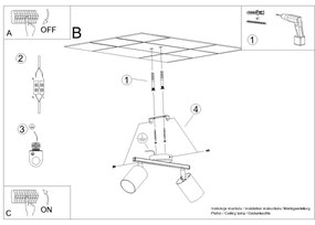 Sollux SL.1124 - Luce Spot LEMMI 2xGU10/40W/230V bianco