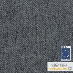 Letto boxspring con contenitore in grigio-naturale 140x200 cm Faro - Maison de Rêve