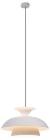 Lampada a sospensione scandinava beige con interno bianco - Titus