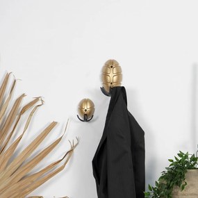 Gancio da parete nero/dorato in plastica Tick – Spinder Design