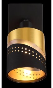 Globo 54046-1 - Faretto da parete OR 1xE14/25W/230V nero/oro