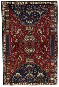 Shiraz Tappeto 130 x 190 Rosso (Iran) Annodato A Mano