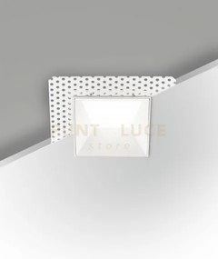Kris incasso quadrato asimmetrico a raso bianco 4000k 950lm 8w dim...