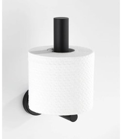 Porta carta igienica da parete in acciaio inox nero opaco Bosio - Wenko