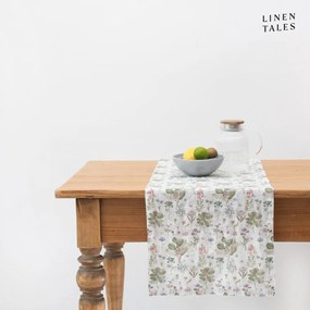 Runner da tavola in lino 40x200 cm White Botany - Linen Tales