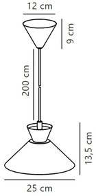 Nordlux - Lampadario a sospensione con filo DIAL 1xE27/40W/230V grigio