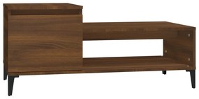 Tavolino da Salotto Rovere Marrone100x50x45cm Legno Multistrato