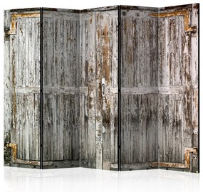 Paravento Sussurri delle porte II (5 parti) - vecchio legno chiaro
