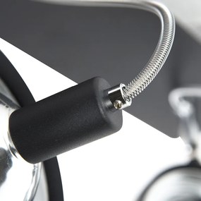 Faretto di design nero orientabile a 2 luci - Nox