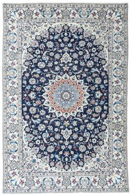 Nain Tappeto 200 x 300 Blu (Iran) Annodato A Mano