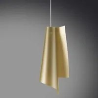 Lampadario a sospensione in Polilux VELA Oro diametro 19 x h49 cm