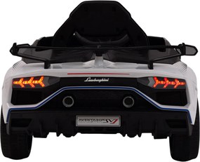 Macchina Elettrica per Bambini 12V con Licenza Lamborghini Aventador SVJ Small Bianca...