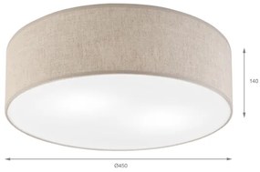 Plafoniera SIRJA 2xE27/15W/230V Ø 45 cm beige