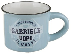 Tazzina caffè con nome Gabriele in gres porcellanato