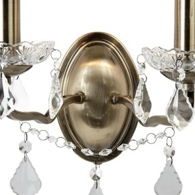 Searchlight 8732-2AB - Applique di cristallo PARIS 2xE14/40W/230V