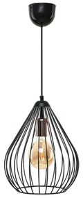 Lampadario nero con paralume in metallo ø 24 cm – Opviq lights
