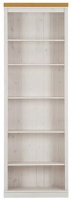 Libreria bianca in pino massiccio 74x223x37 cm Anita – Støraa