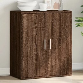 Credenza Rovere Marrone 79x38x80 Cm İn Legno Multistrato /