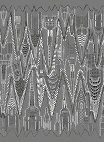 Rebel Walls Carta da parati panoramica Manhattan - Graphite