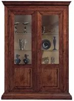 Vetrina 2 ante classica legno noce bassano intarsiata 154x50x214 - Mobili 2G