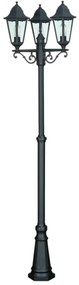 Palo Esterno Sawyer Alluminio Nero 3 Luci E27 Ip44