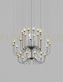 Puppet sospensione 36p multicolore 2 nero opaco 36 luci attacco g9