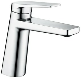 Miscelatore lavabo in ottone cromato con sottile leva monocomando Nemes