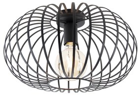 Lampada da soffitto intelligente nera 39 cm con Wi-Fi G95 - Johanna
