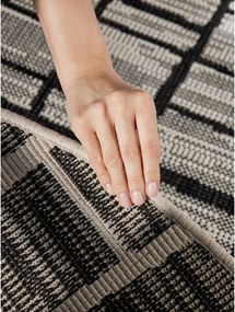 Tappeto da interno/esterno rotondo nero/color crema ø 160 cm Haringey Crouch – Ted Baker