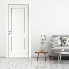 Porta interna a battente Austin in MDF colore bianco, L 60 x H 210 cm, apertura a destra