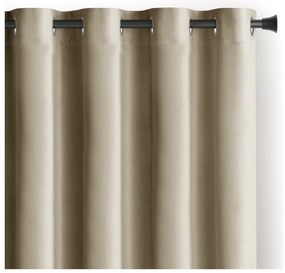 Tenda parzialmente oscurante marrone/beige in velluto 140x245 cm Eyelets – Restilo