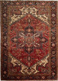 Heriz Tappeto 240 x 330 Rosso (Iran) Annodato A Mano