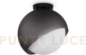 Bloom lampada da soffitto 1 luce attacco e27 nero 30cm