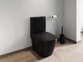 WC da appoggio Nero opaco in Ceramica Drenaggio orizzontale  - NAGILAM