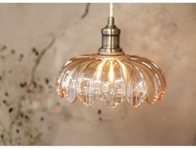 Markslöjd 108858 - Lampadario a sospensione con filo KURAGE 1xE27/40W/230V ottone/fumé beige