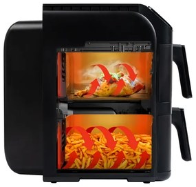 TESLA Electronics AirCook - Friggitrice ad aria multifunzione digitale 11 l 2800W/230V nera