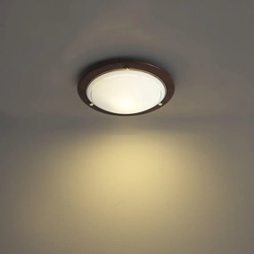 Plafoniera classica rossa con vetro bianco - Mesiac