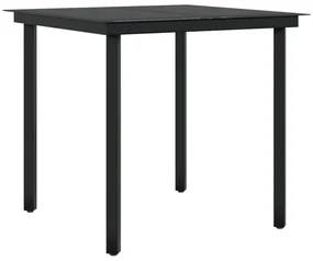 Set da pranzo per giardino 5 pz con cuscini marrone
