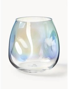 Vaso in vetro soffiato iridescente Rainbow, alt. 17 cm