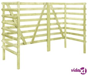 vidaXL Copribidone Triplo 210x80x150 cm in Pino Impregnato Verde