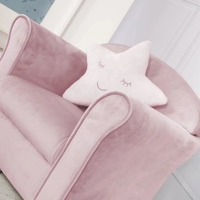 Sedia per bambini in velluto rosa chiaro Lil Sofa - Roba